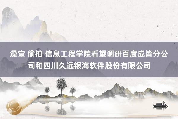 澡堂 偷拍 信息工程学院看望调研百度成皆分公司和四川久远银海软件股份有限公司