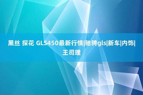 黑丝 探花 GLS450最新行情|驰骋gls|新车|内饰|王司理